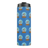 Schneeglobe mit Schneemann und Pine Tree Thermosbecher (Vorderseite)