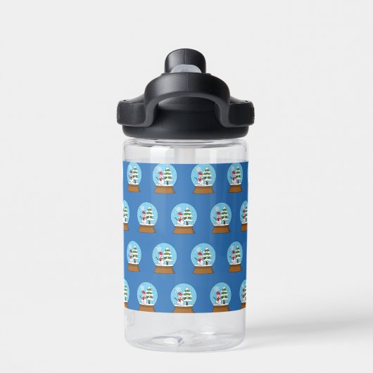 Schneeglobe mit Schneemann und Pine Tree Trinkflasche (Rückseite)