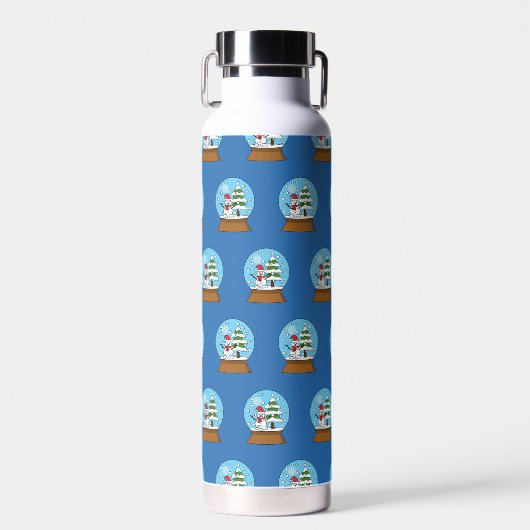 Schneeglobe mit Schneemann und Pine Tree Trinkflasche (Vorne)