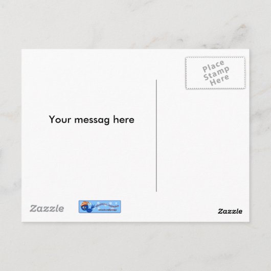 Schneeglobe mit Snowman-Gesang Postkarte (Rückseite)