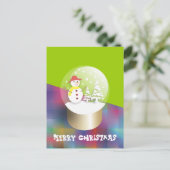 Schneeglobe-Postkarten Feiertagspostkarte (Stehend Vorderseite)