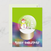 Schneeglobe-Postkarten Feiertagspostkarte (Vorne/Hinten)