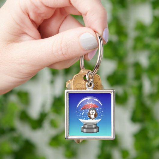 Schneeglobe Schlüsselanhänger (Hand)