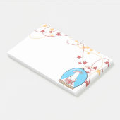 Schneeglobe Weihnachtsgebäck Post-it Klebezettel (angewinkelt)