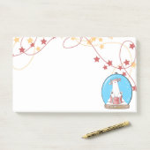 Schneeglobe Weihnachtsgebäck Post-it Klebezettel (Auf Schreibtisch)