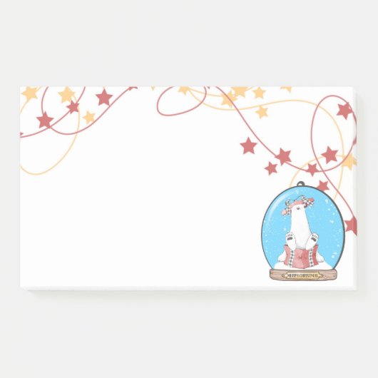 Schneeglobe Weihnachtsgebäck Post-it Klebezettel (Vorderseite)