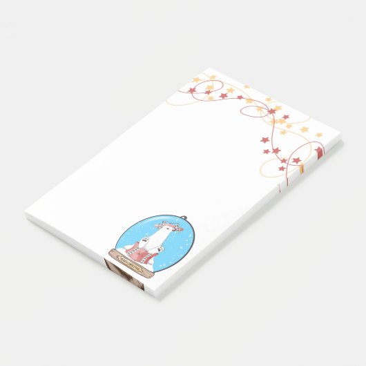 Schneeglobe Weihnachtsgebäck Post-it Klebezettel (angewinkelt)