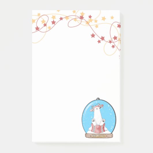 Schneeglobe Weihnachtsgebäck Post-it Klebezettel (Vorderseite)