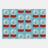 Schneeglobe Weihnachtspapier Geschenkpapier Set (Vorderseite 2)