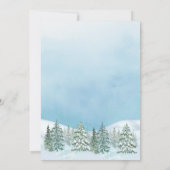 Schneeglobe Winterwunderland Weihnachten Geburtsta Einladung (Rückseite)