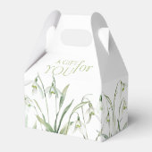 Schneeglöckchen 60. Geburtstag Aquarell Botanisch Geschenkschachtel (Rückseite)