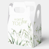 Schneeglöckchen 60. Geburtstag Aquarell Botanisch Geschenkschachtel (Geöffnet)