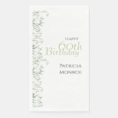 Schneeglöckchen 60. Geburtstag Wasserfarbe Botanis Serviette (Vorderseite)