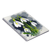 Schneeglöckchen - Aquarellblumen Notizblock (Rechte Seite)