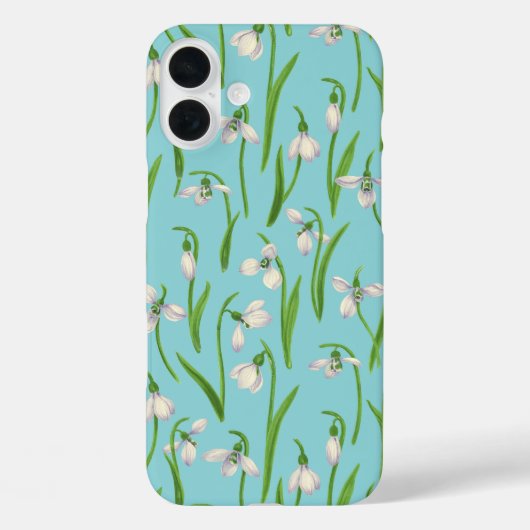 Schneeglöckchen auf Pool Blau Case-Mate iPhone Hülle (Rückseite)