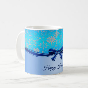 Schneeglöckchen Blaues Band Feiertags-Tasse Kaffeetasse