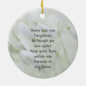 Schneeglöckchen-Blumen zum Lebensfest Keramik Ornament (Hinten)