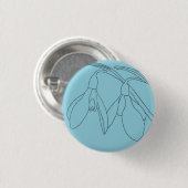 Schneeglöckchen-Blumenmotiv Button (Vorne & Hinten)