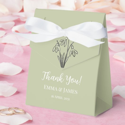 Schneeglöckchen Danke Geschenkschachtel (Hochzeit)