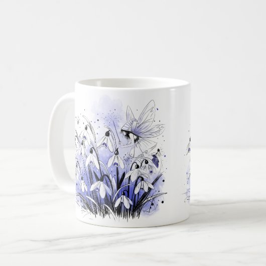 Schneeglöckchen Fee Kaffeetasse (Vorderseite Links)
