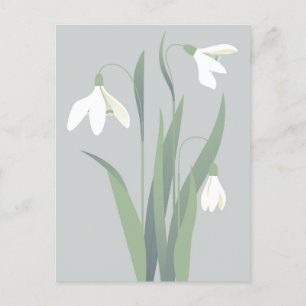 Schneeglöckchen Feiertagspostkarte
