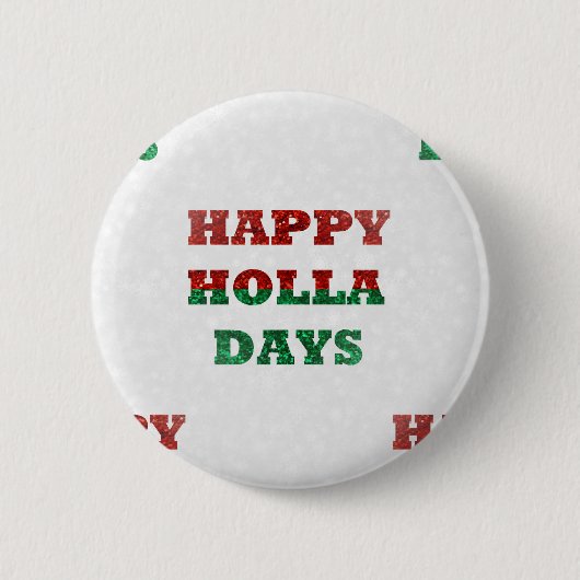 Schneeglöckchen frohe Hollatage Button (Vorderseite)
