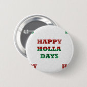 Schneeglöckchen frohe Hollatage Button (Vorne & Hinten)