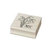 Schneeglöckchen Frühlingsblumen Monogramm Anfangsb Gummistempel (Stempel)