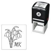 Schneeglöckchen Frühlingsblumen Monogramm Anfangsb Permastempel (Beispiel)