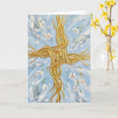Schneeglöckchen Kreuz der heiligen Brigid Goldenes Karte (Gelbe Blume)