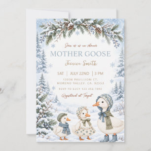 Schneeglöckchen-Mutter-Gans-Winter-Schneeflocken-B Einladung