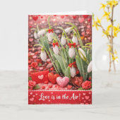 Schneeglöckchen Romantische Valentinstagskarte Karte (Gelbe Blume)