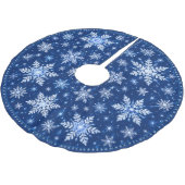 Schneeglöckchen-Weihnachten Polyester Weihnachtsbaumdecke (Schrägansicht)