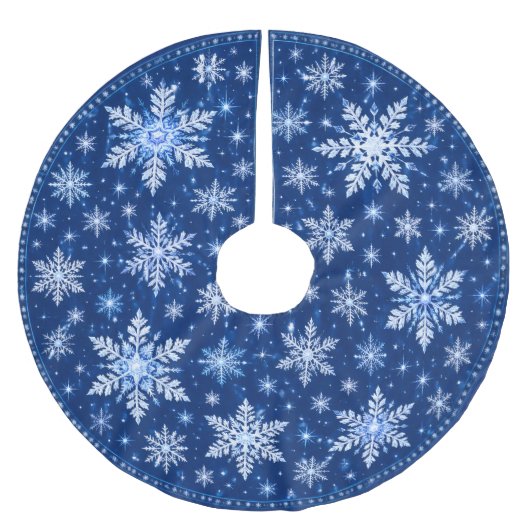 Schneeglöckchen-Weihnachten Polyester Weihnachtsbaumdecke (Vorderseite)