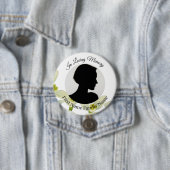 Schneeglöckchen weißer Gedenkfoto-Button Button (Beispiel)