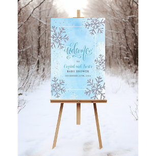 Schneeglöckchen Winter Wonderland Willkommensschil Poster