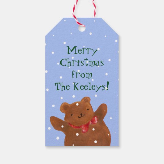 Schneeglücksgeschenk Geschenkanhänger (Rückseite)