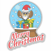 Schneegolle mit dem Weihnachtsklaus Aufkleber (Vorderseite)