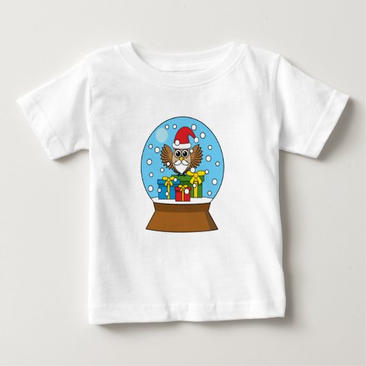Schneegolle mit dem Weihnachtsklaus Baby T-shirt (Vorderseite)