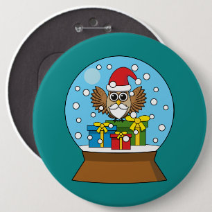 Schneegolle mit dem Weihnachtsklaus Button