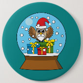 Schneegolle mit dem Weihnachtsklaus Button (Vorderseite)
