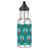 Schneegolle mit dem Weihnachtsklaus Edelstahlflasche (Links)