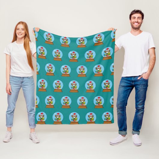 Schneegolle mit dem Weihnachtsklaus Fleecedecke (Beispiel)