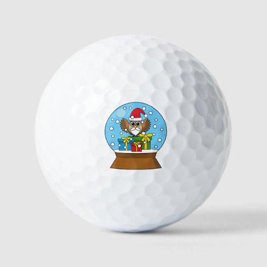 Schneegolle mit dem Weihnachtsklaus Golfball (Vorderseite)
