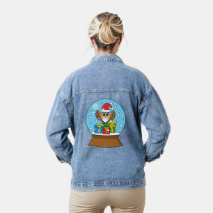 Schneegolle mit dem Weihnachtsklaus Jeansjacke