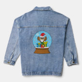 Schneegolle mit dem Weihnachtsklaus Jeansjacke (Rückseite)