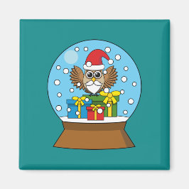 Schneegolle mit dem Weihnachtsklaus Magnet