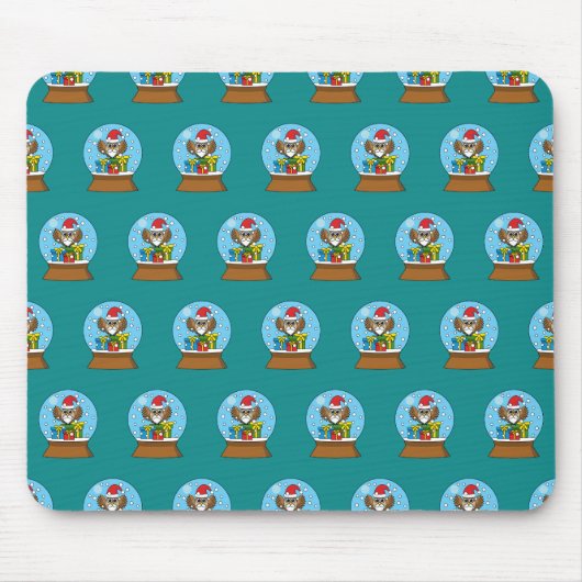 Schneegolle mit dem Weihnachtsklaus Mousepad (Vorne)