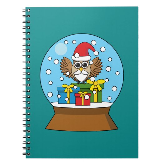 Schneegolle mit dem Weihnachtsklaus Notizblock (Vorderseite)