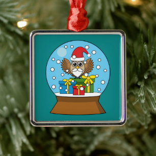 Schneegolle mit dem Weihnachtsklaus Ornament Aus Metall